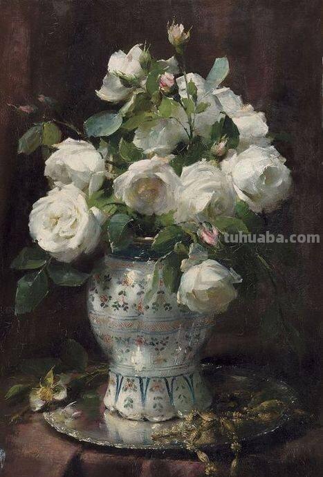 Frans Mortelmans静物花卉作品赏析