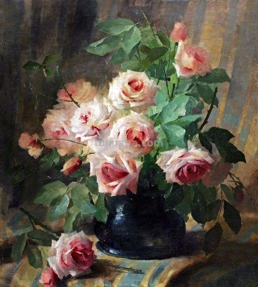 Frans Mortelmans静物花卉作品赏析