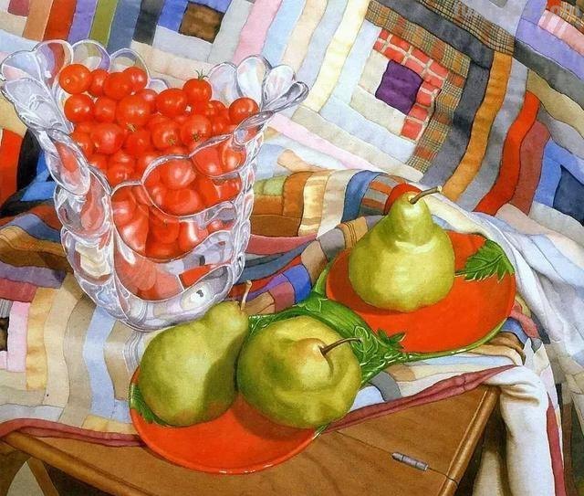 美国艺术家桑德 弗兰顿的静物花卉作品