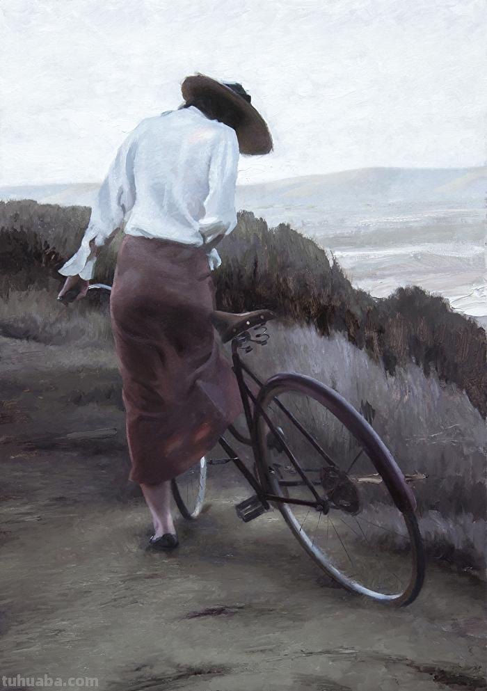 自然主义之形体油画，艺术家约瑟夫的作品，脱俗的美