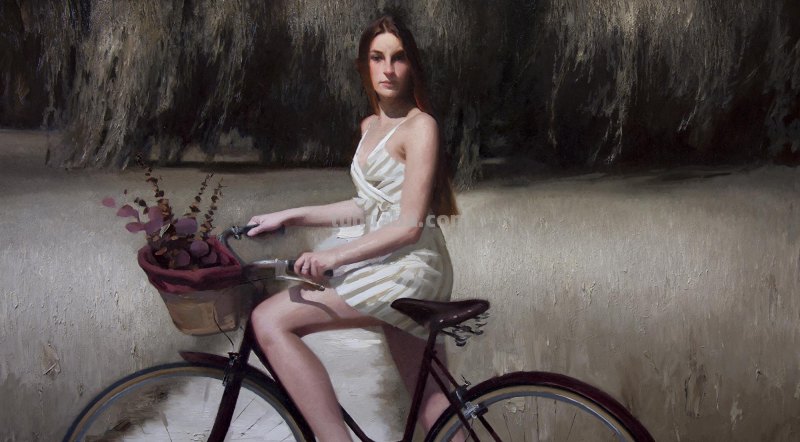 自然主义之形体油画，艺术家约瑟夫的作品，脱俗的美