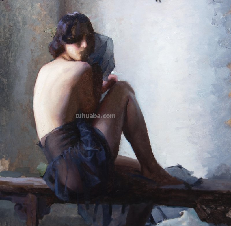 自然主义之形体油画，艺术家约瑟夫的作品，脱俗的美