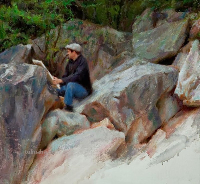 自然主义之形体油画，艺术家约瑟夫的作品，脱俗的美