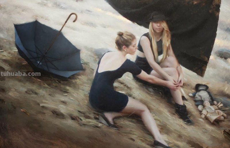 自然主义之形体油画，艺术家约瑟夫的作品，脱俗的美