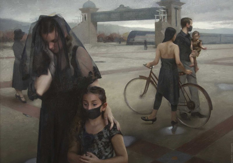 自然主义之形体油画，艺术家约瑟夫的作品，脱俗的美