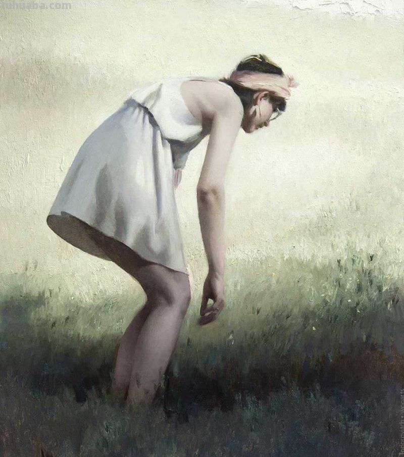 自然主义之形体油画，艺术家约瑟夫的作品，脱俗的美