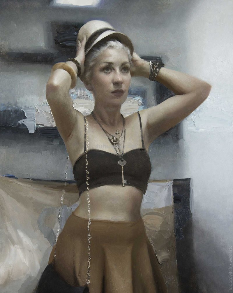 自然主义之形体油画，艺术家约瑟夫的作品，脱俗的美