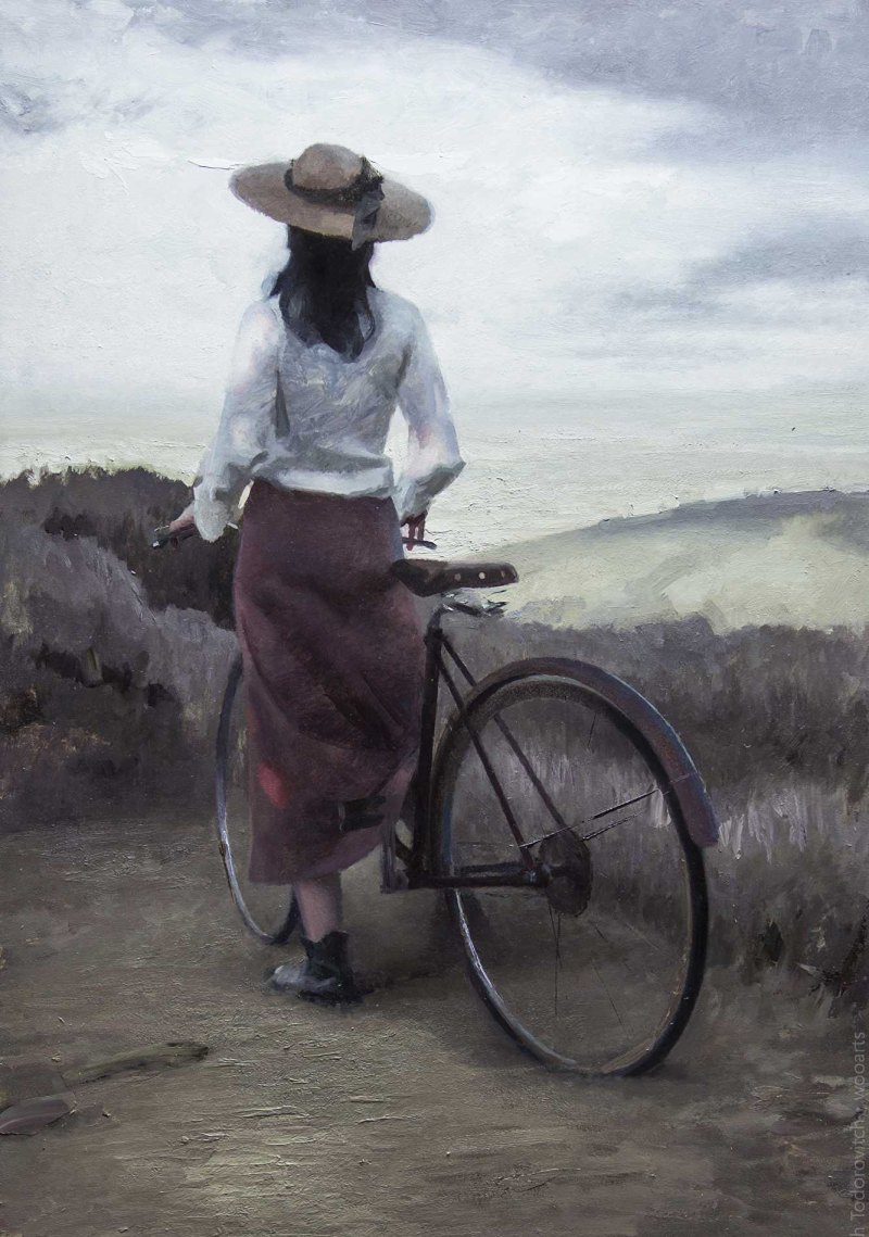 自然主义之形体油画，艺术家约瑟夫的作品，脱俗的美