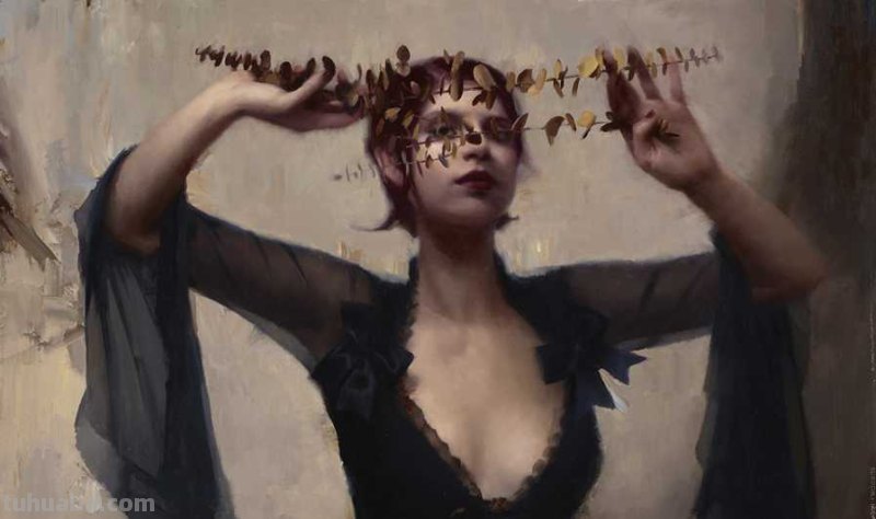 自然主义之形体油画，艺术家约瑟夫的作品，脱俗的美