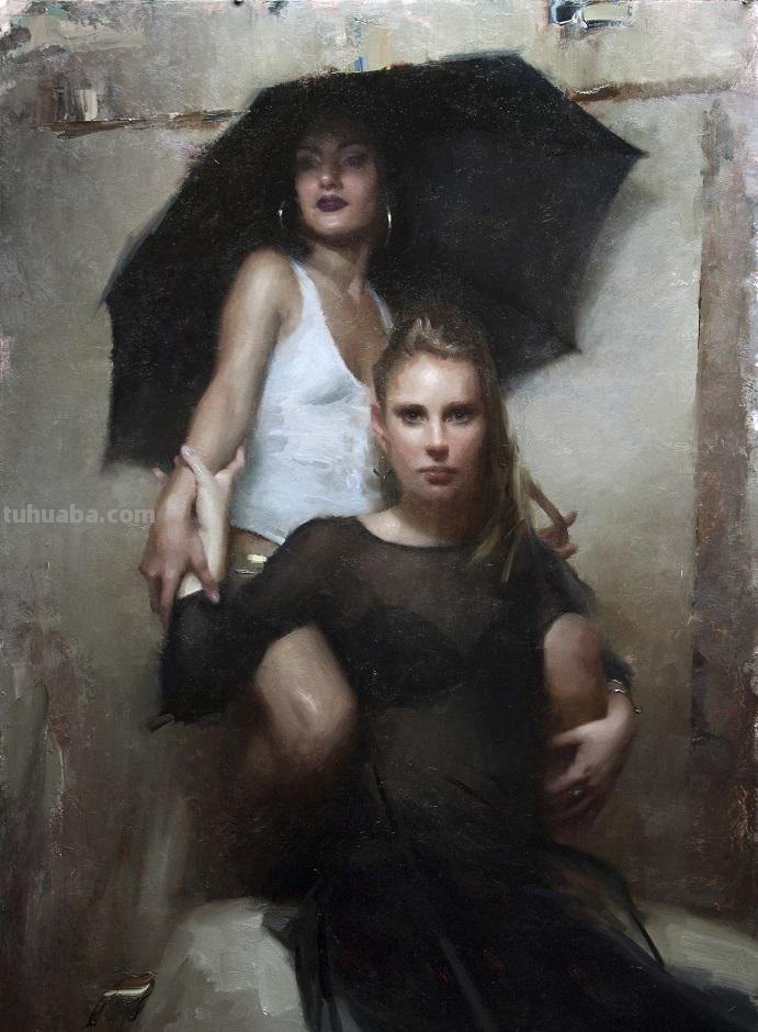 自然主义之形体油画，艺术家约瑟夫的作品，脱俗的美