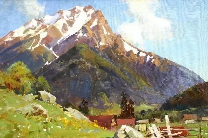 美丽的山野-俄罗斯画家亚历山大·巴比奇风景油画写生作品欣赏