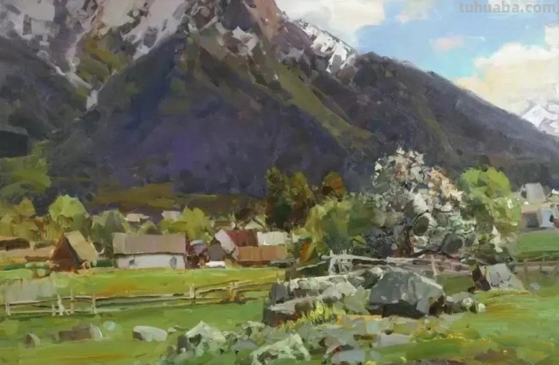 美丽的山野-俄罗斯画家亚历山大·巴比奇风景油画写生作品欣赏