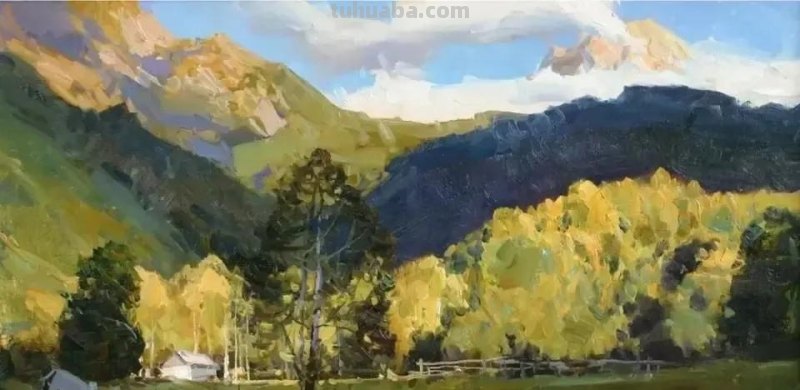 美丽的山野-俄罗斯画家亚历山大·巴比奇风景油画写生作品欣赏