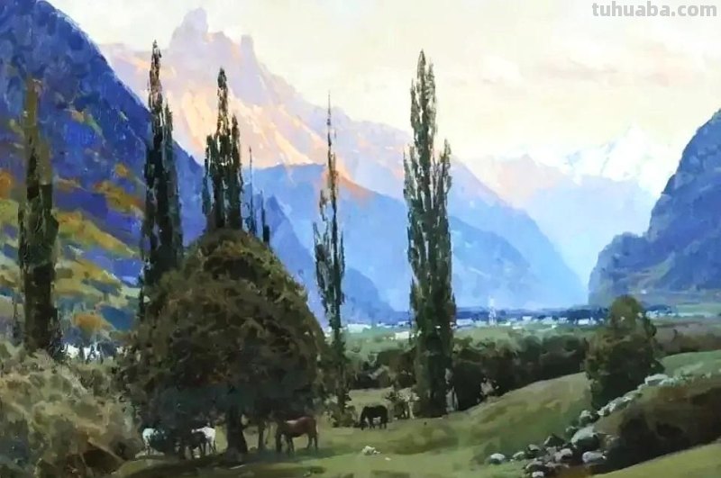 美丽的山野-俄罗斯画家亚历山大·巴比奇风景油画写生作品欣赏