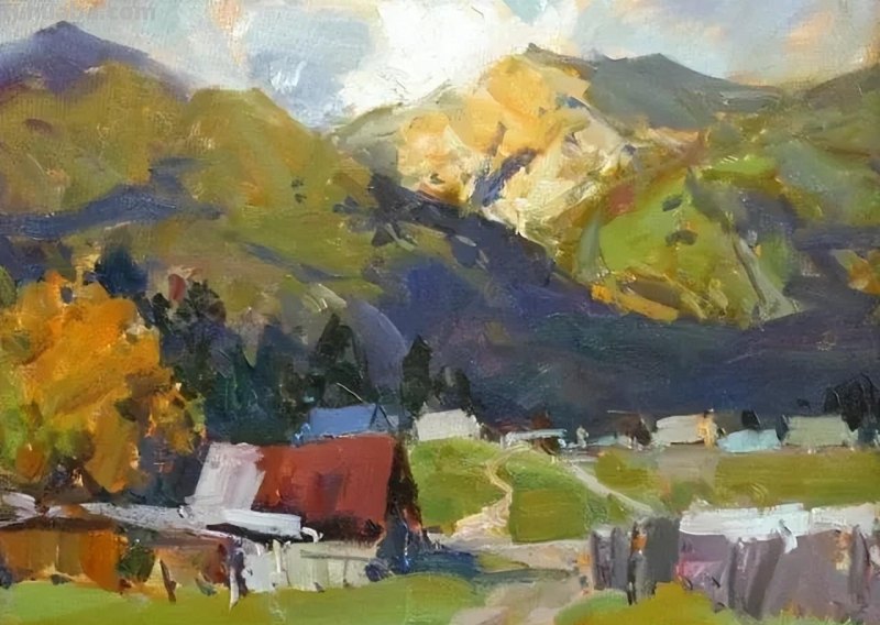 美丽的山野-俄罗斯画家亚历山大·巴比奇风景油画写生作品欣赏