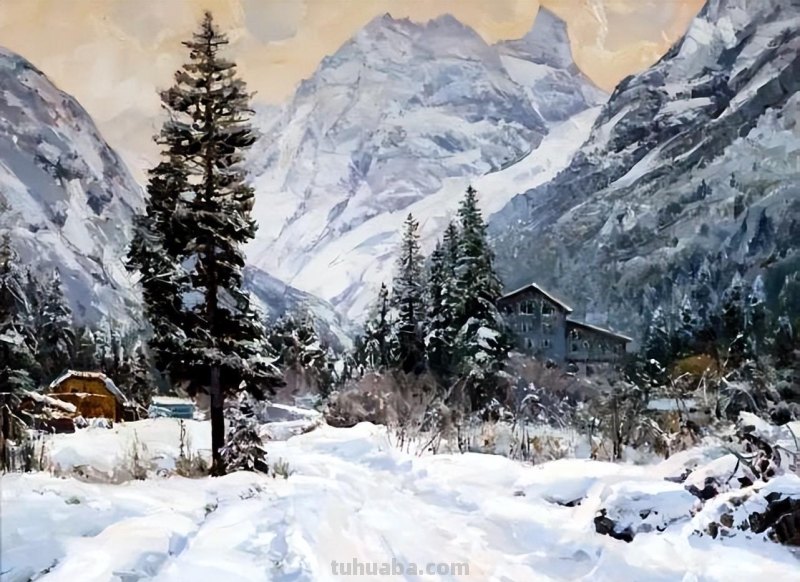 美丽的山野-俄罗斯画家亚历山大·巴比奇风景油画写生作品欣赏