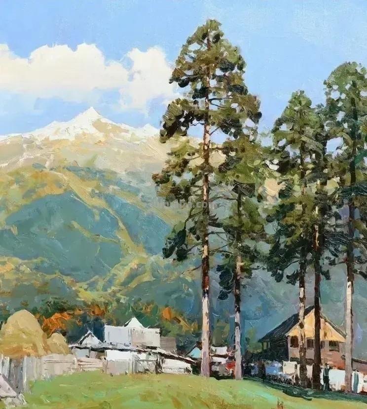 美丽的山野-俄罗斯画家亚历山大·巴比奇风景油画写生作品欣赏