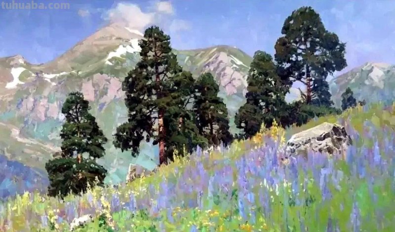 美丽的山野-俄罗斯画家亚历山大·巴比奇风景油画写生作品欣赏