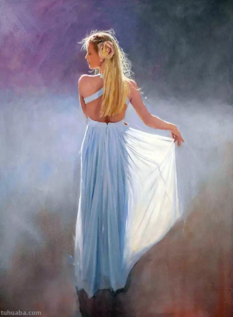 海边的浪漫-英国画家尼古拉斯唯美油画作品欣赏