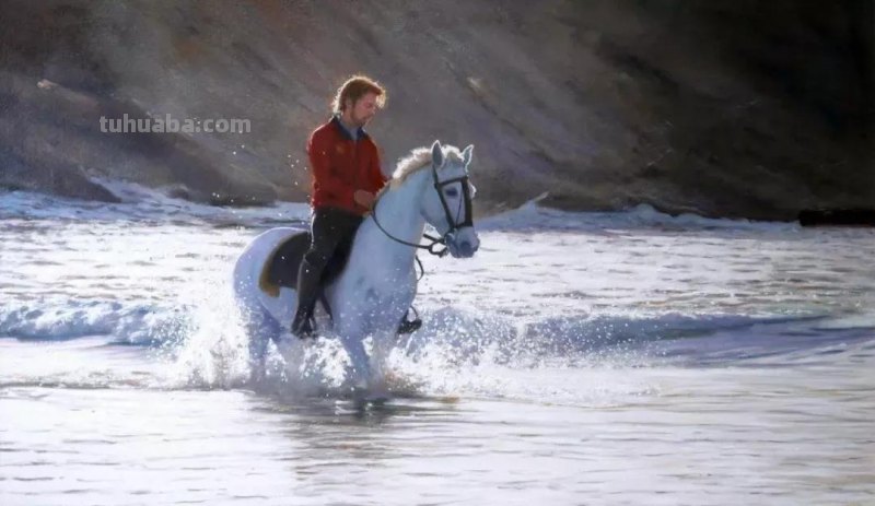 海边的浪漫-英国画家尼古拉斯唯美油画作品欣赏