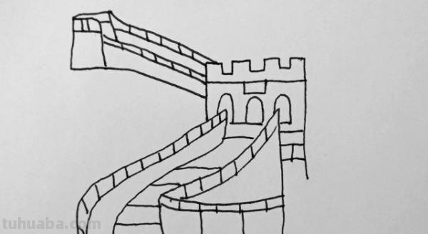 长城怎么画简笔画图片（长城怎么画简笔画图片大全）