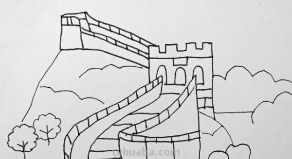 长城怎么画简笔画图片（长城怎么画简笔画图片大全）