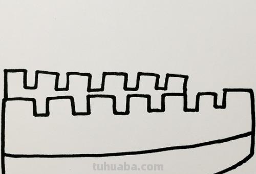 长城怎么画简笔画图片（长城怎么画简笔画图片大全）