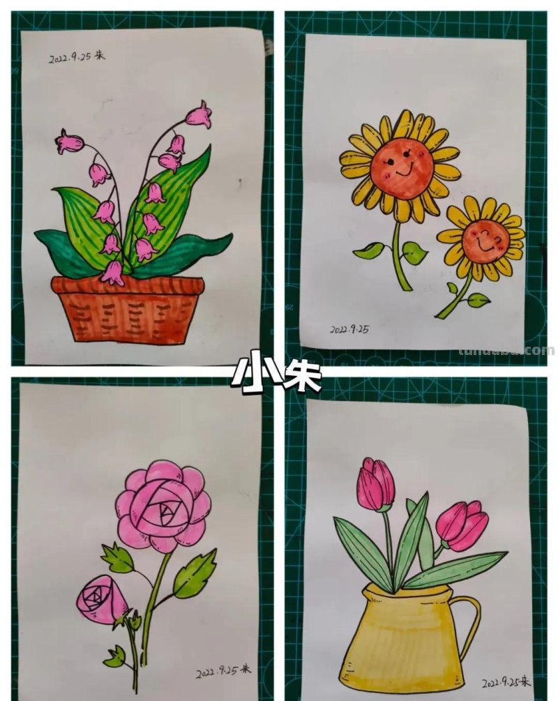 马克笔卡通小画，造型训练 上色技巧！平涂风简笔画（练手感）