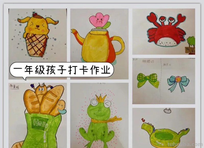 马克笔卡通小画，造型训练 上色技巧！平涂风简笔画（练手感）