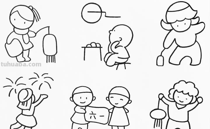 100多位形态各异的人物简笔画，快收藏起来，陪孩子画一画！