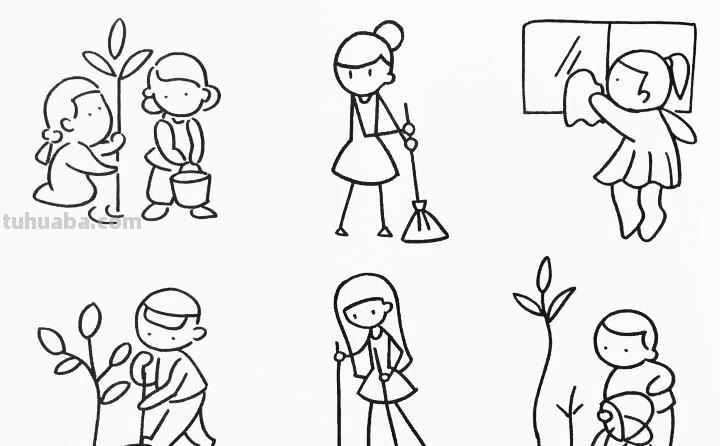 100多位形态各异的人物简笔画，快收藏起来，陪孩子画一画！