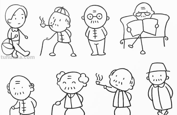 100多位形态各异的人物简笔画，快收藏起来，陪孩子画一画！