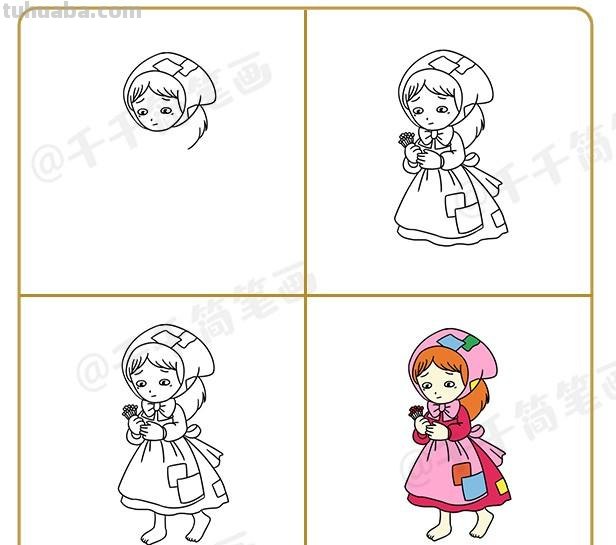 10+童话故事可爱人物简笔画合集，收藏起来教孩子