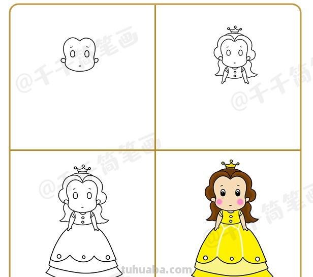 10+童话故事可爱人物简笔画合集，收藏起来教孩子