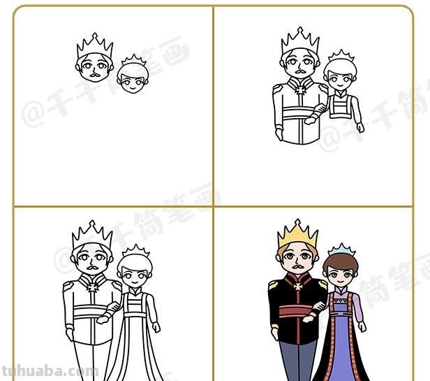 10+童话故事可爱人物简笔画合集，收藏起来教孩子