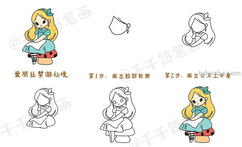 10+童话故事可爱人物简笔画合集，收藏起来教孩子