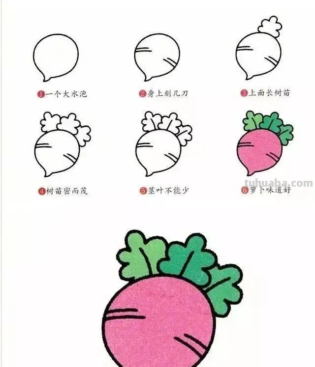 简笔画 蔬菜是怎么画的 分享给大家