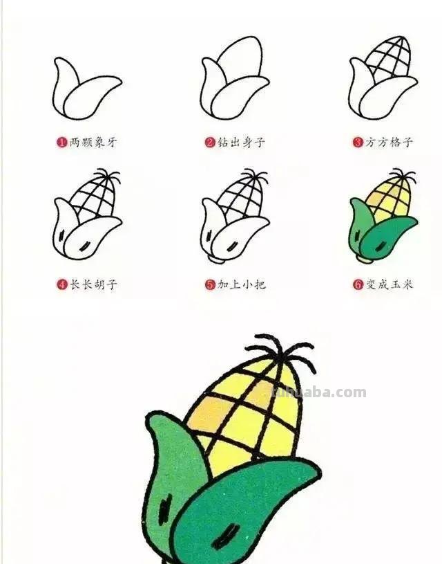 简笔画 蔬菜是怎么画的 分享给大家