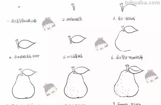 简笔画教程：水果蔬菜
