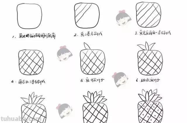 简笔画教程：水果蔬菜