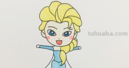艾莎公主简笔画怎么画（艾莎公主简笔画怎么画漂亮）
