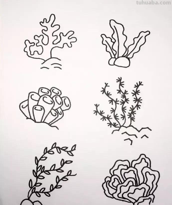 海底世界儿童简笔画来啦！零基础教程，收藏这一篇就够了