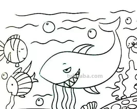 海底世界儿童简笔画来啦！零基础教程，收藏这一篇就够了