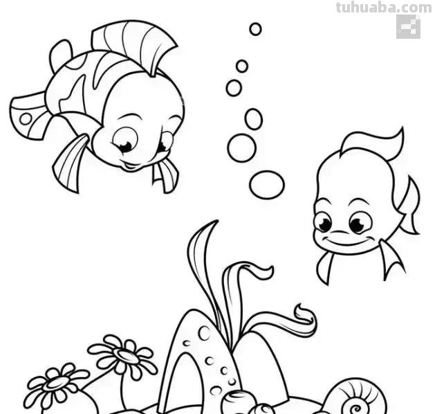海底世界儿童简笔画来啦！零基础教程，收藏这一篇就够了