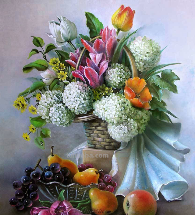 艺术家VALEVSKAYA VALENTINA MIKHAILOVNA静物花卉作品