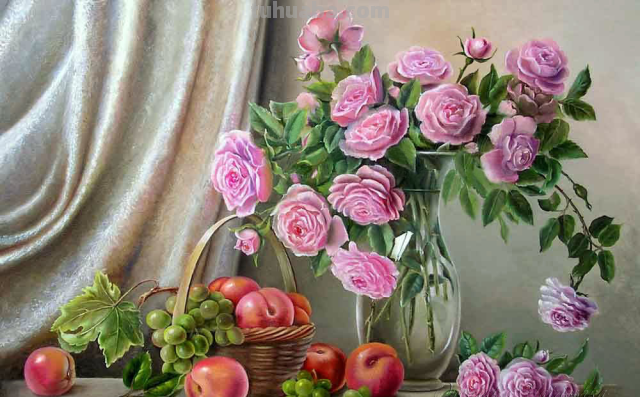 艺术家VALEVSKAYA VALENTINA MIKHAILOVNA静物花卉作品