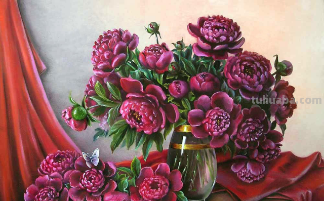 艺术家VALEVSKAYA VALENTINA MIKHAILOVNA静物花卉作品