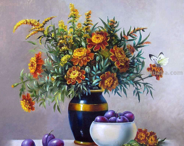 艺术家VALEVSKAYA VALENTINA MIKHAILOVNA静物花卉作品