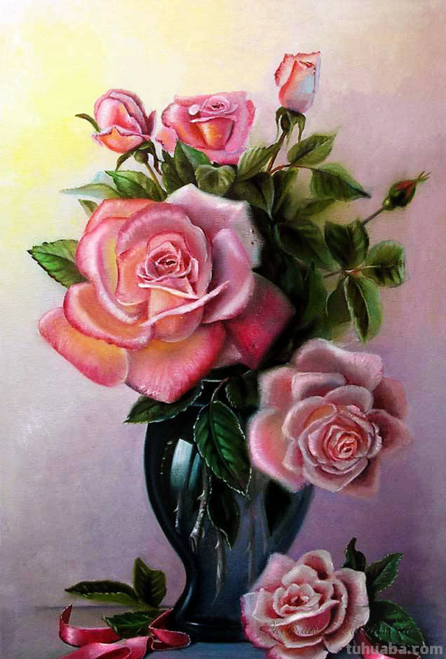 艺术家VALEVSKAYA VALENTINA MIKHAILOVNA静物花卉作品