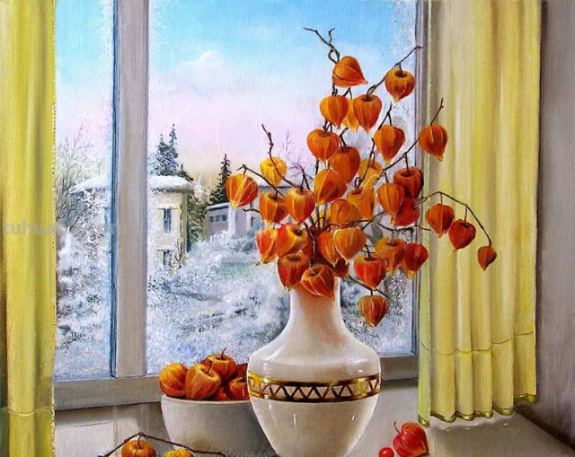 艺术家VALEVSKAYA VALENTINA MIKHAILOVNA静物花卉作品